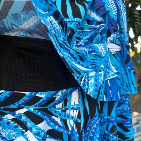 Longitude Long Torso Ruffle Faux Skirtini Size 12 - Picture 8 of 11